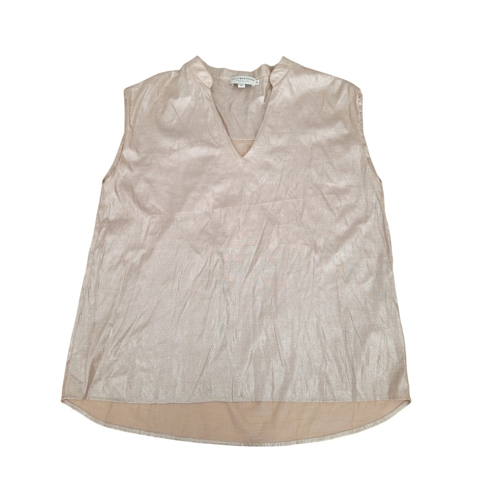 Molly‎ Bracken Premium Metallic Sheen Sleeveless V Neck Top XL